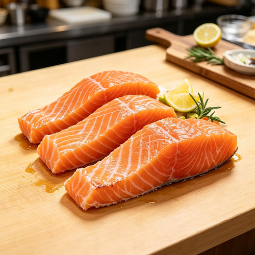 Fresh Salmon Fillets, Ready to Sear