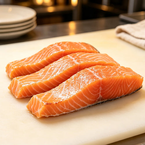 Fresh Salmon Fillets, Ready to Sear