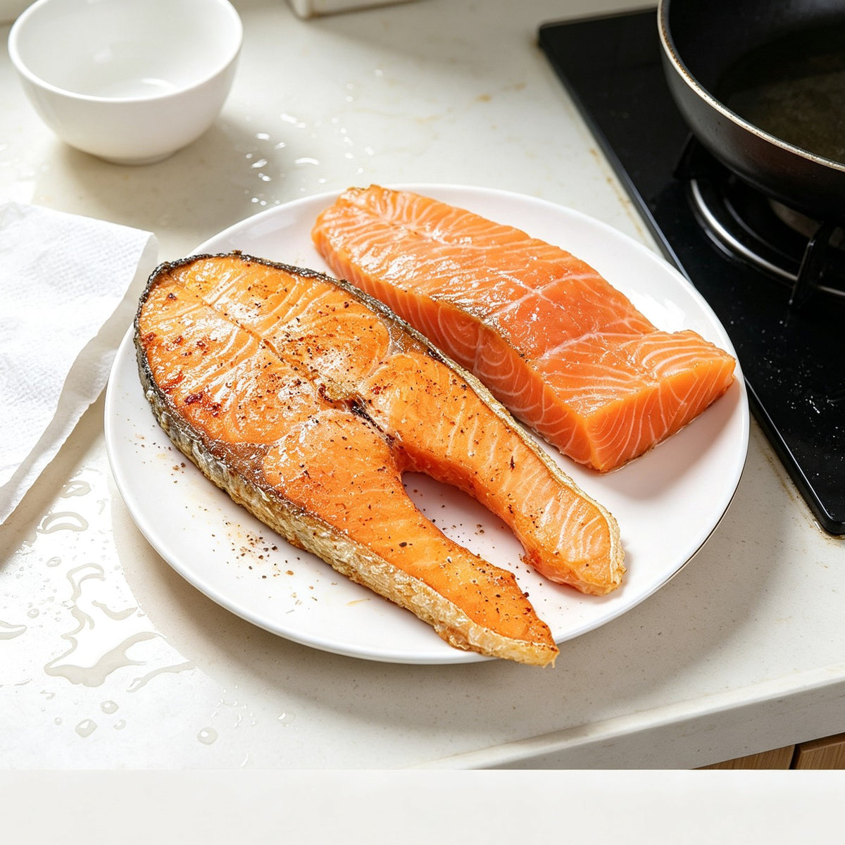 Fresh Salmon Fillets, Ready to Sear