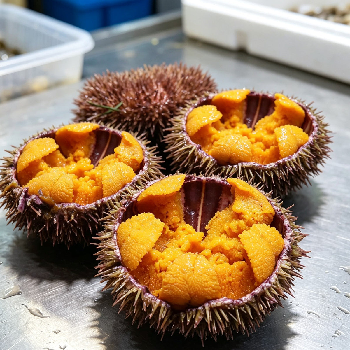 Fresh Sea Urchin, Vibrant Orange Roe