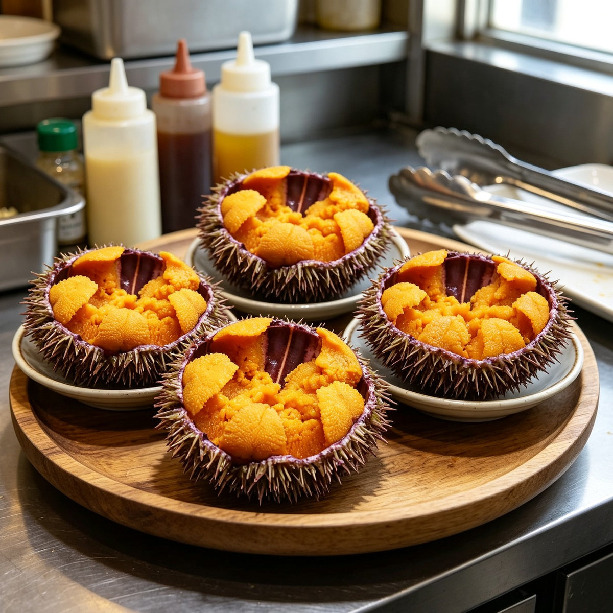 Fresh Sea Urchin, Vibrant Orange Roe