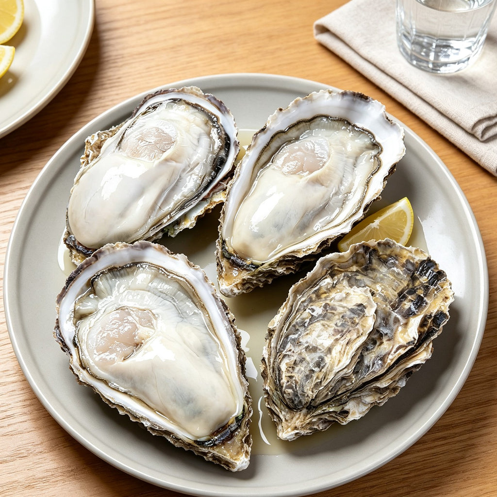 Plump Fresh Oysters, Shucked and Ready